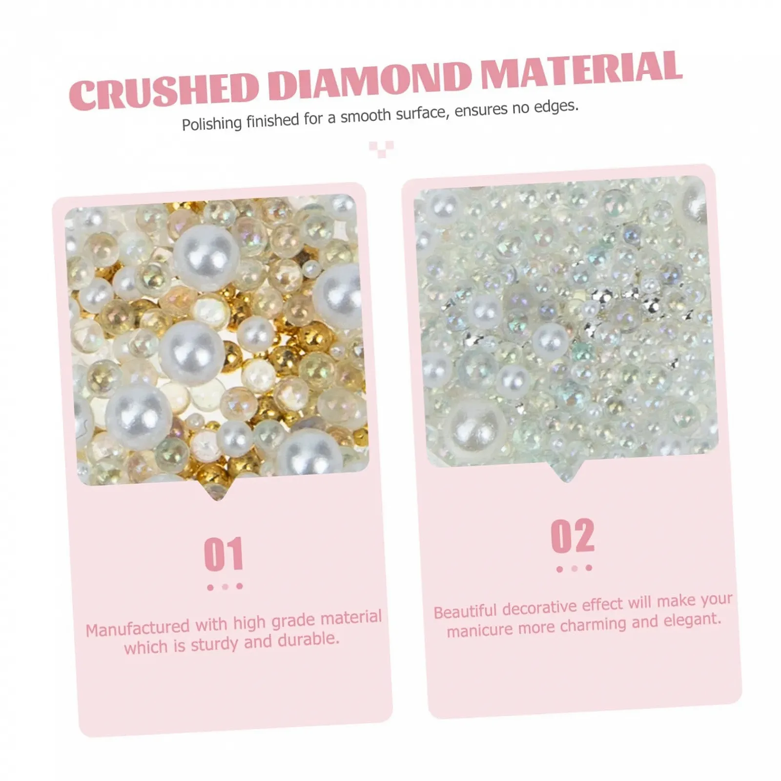 Жемчуг для ногтей Mikinona, 4 коробки, перламутровые стразы, декоративные жемчужные пуговицы, подвески из жемчужных бусин для ногтей, декоративный жемчуг для волос, пуговицы со стразами, смола, фото №5