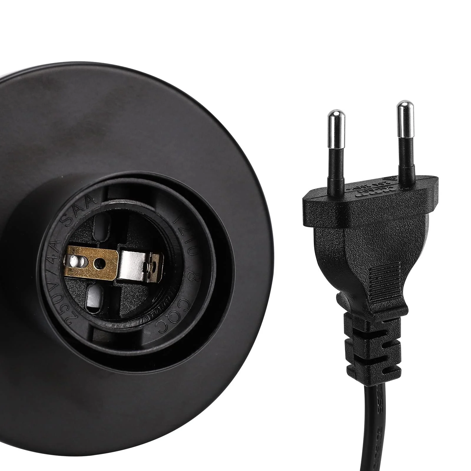 Настільна лампа набір з 2 шт. E27 макс. 40 Вт чорний, фото №5