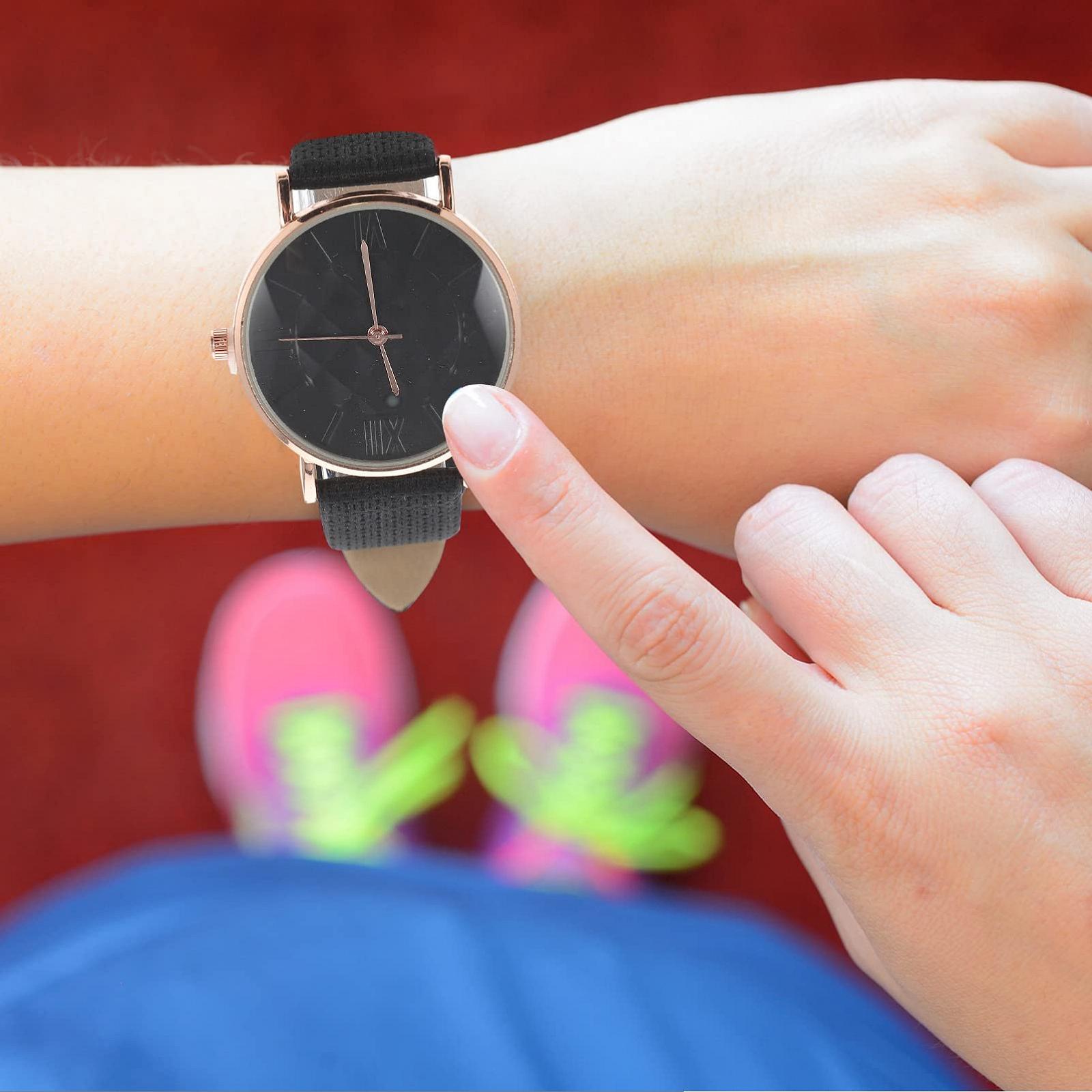 Часы женские PartyKindom Модные с римскими цифрами полосатые регулируемый размер элегантные, фото №4 Часы женские PartyKindom Модные с римскими цифрами полосатые регулируемый размер элегантные, фото №4