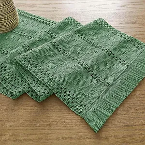 Купити Скатертина-Ранер Macrame Boho 30 x 140 см Green - Фото 1 Скатертина-Ранер Macrame Boho 30 x 140 см Green - Фото 1