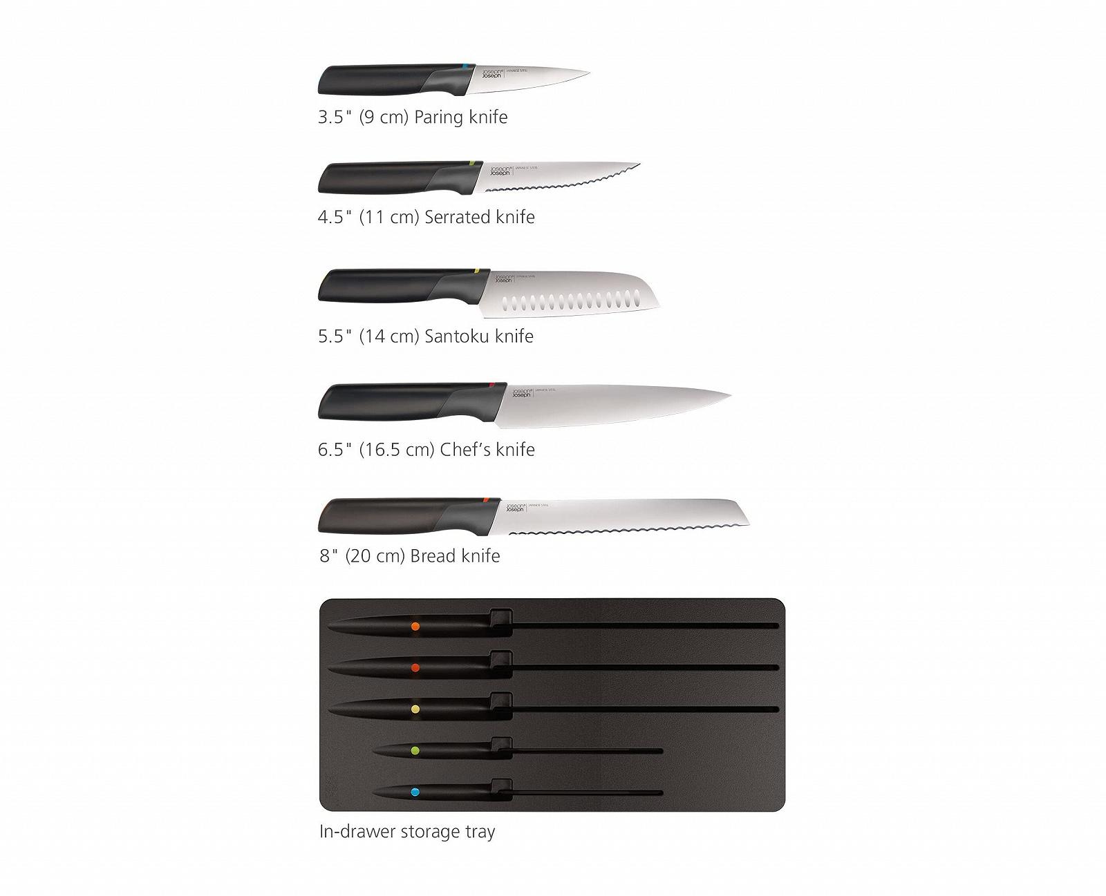 Набір ножів Joseph Joseph Elevate Knives Store, 5 предметів, чорний, фото №3