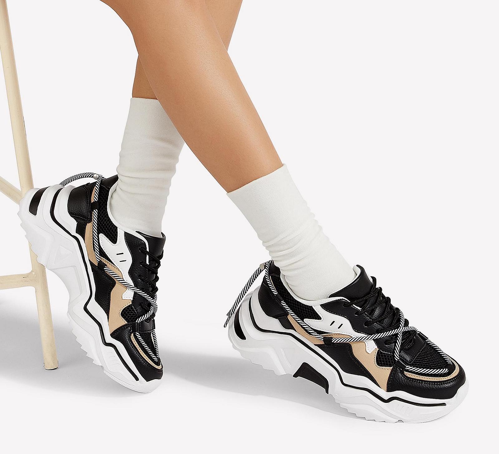 Кросівки на платформі LUCKY STEP Жіночі Різнобарвні Ретро Масивні Кросівки Dad Shoes Модні Різнокольорові для повсякденного носіння та ходьби, фото №9