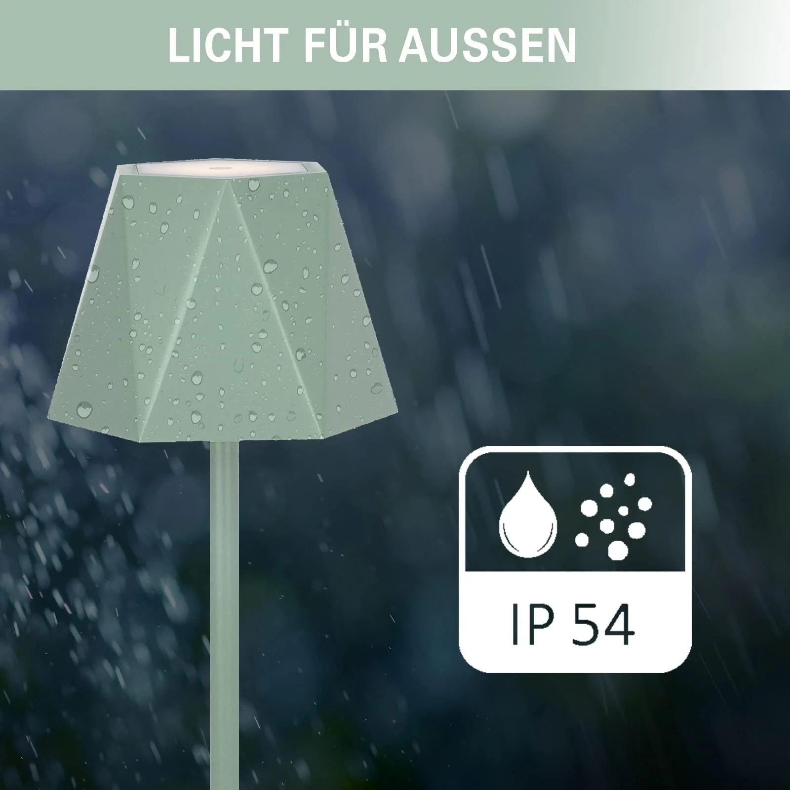 Настільна лампа Clauss Clauss 10010 LED USB Акумуляторна Бездротова з димером Металева IP54 Зелена, фото №6