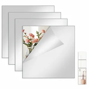 Набір дзеркальних наклейок Bellanova Квадратні акрилові плитки самоклеючі 20 x 20 см - Фото 1