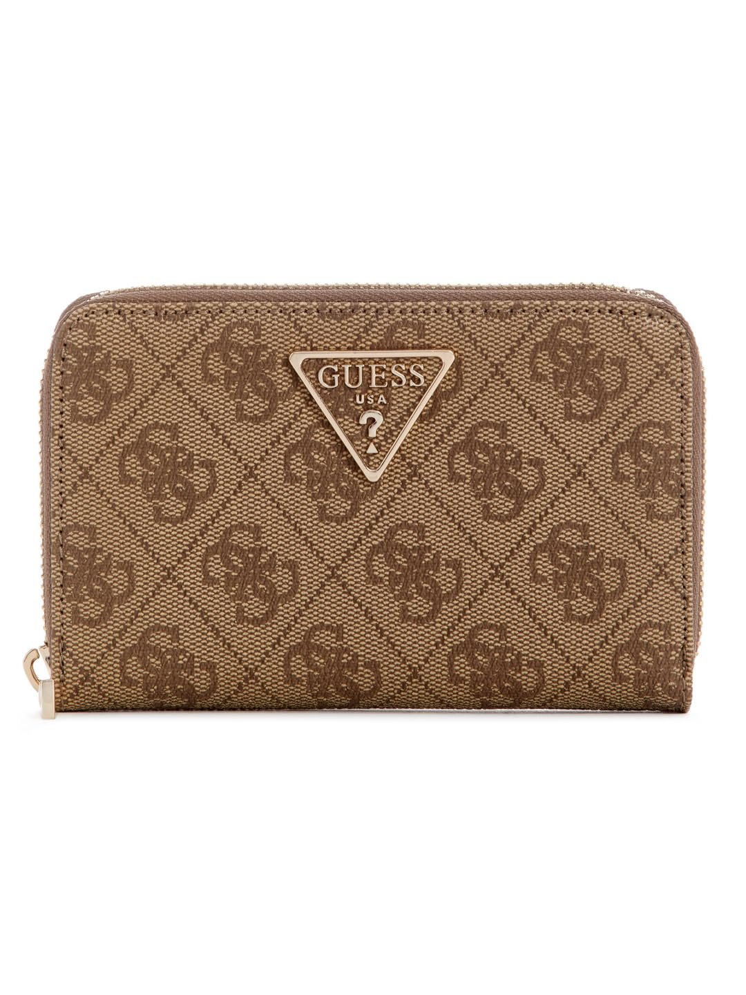 Гаманець GUESS Laurel II SLG Medium Zip Around Latte Logo, фото №1