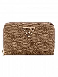 Гаманець GUESS Laurel II SLG Medium Zip Around Latte Logo - Фото 1
