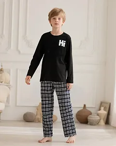 Пижама Xumplo для мальчиков с длинными рукавами, клетчатая synthetic.ua - Фото 1