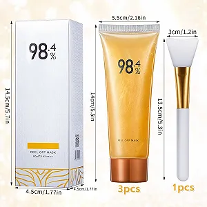 Маска плівкова для обличчя Золота фольга, 3 шт, 80 г synthetic.ua - Фото 1