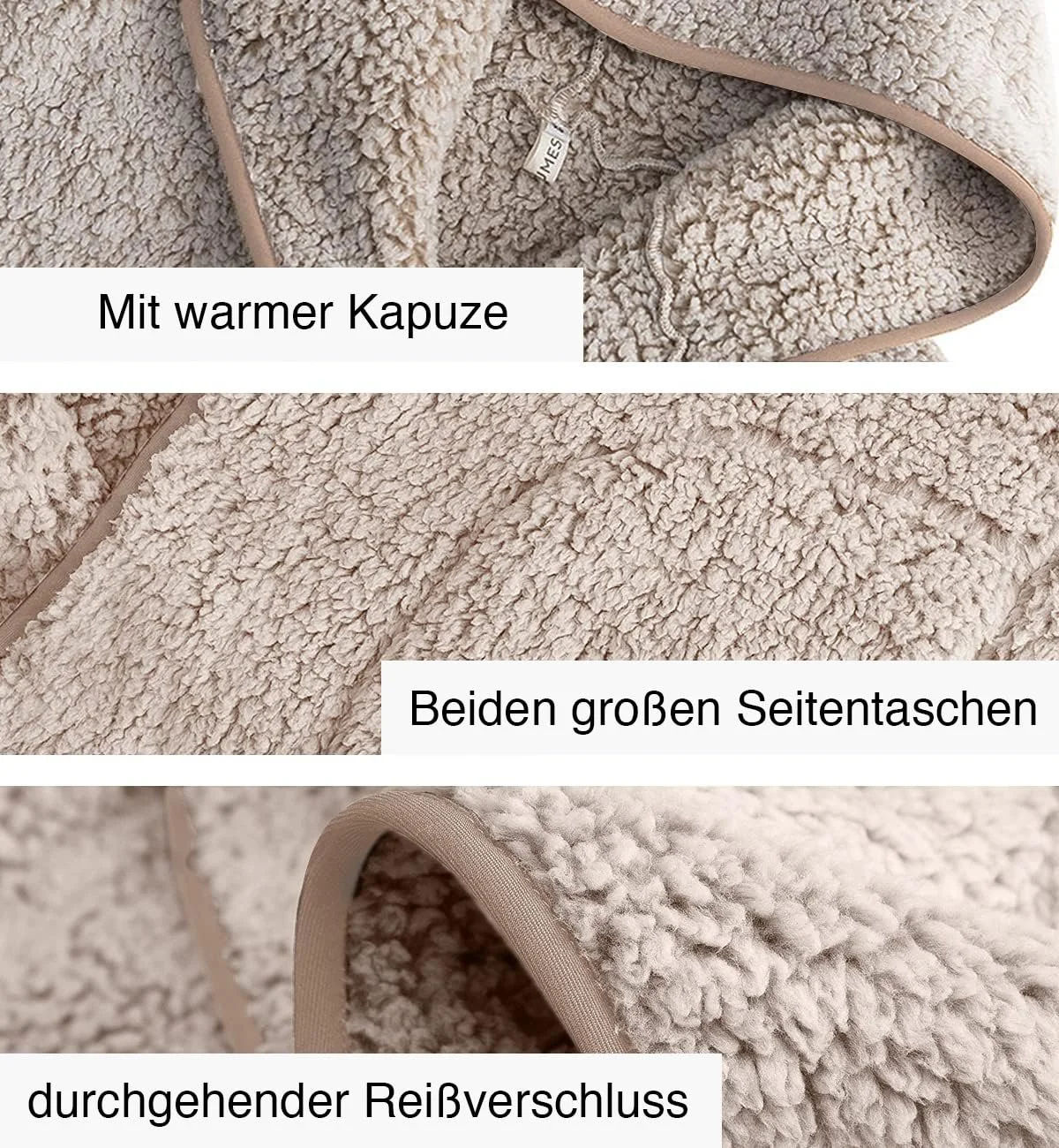 Флисовая куртка с капюшоном Les umes, фото №2