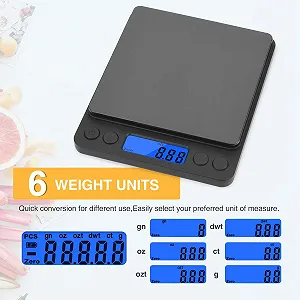 Цифрові кухонні ваги mafiti 3 kg 0.1 g Black synthetic.ua - Фото 1