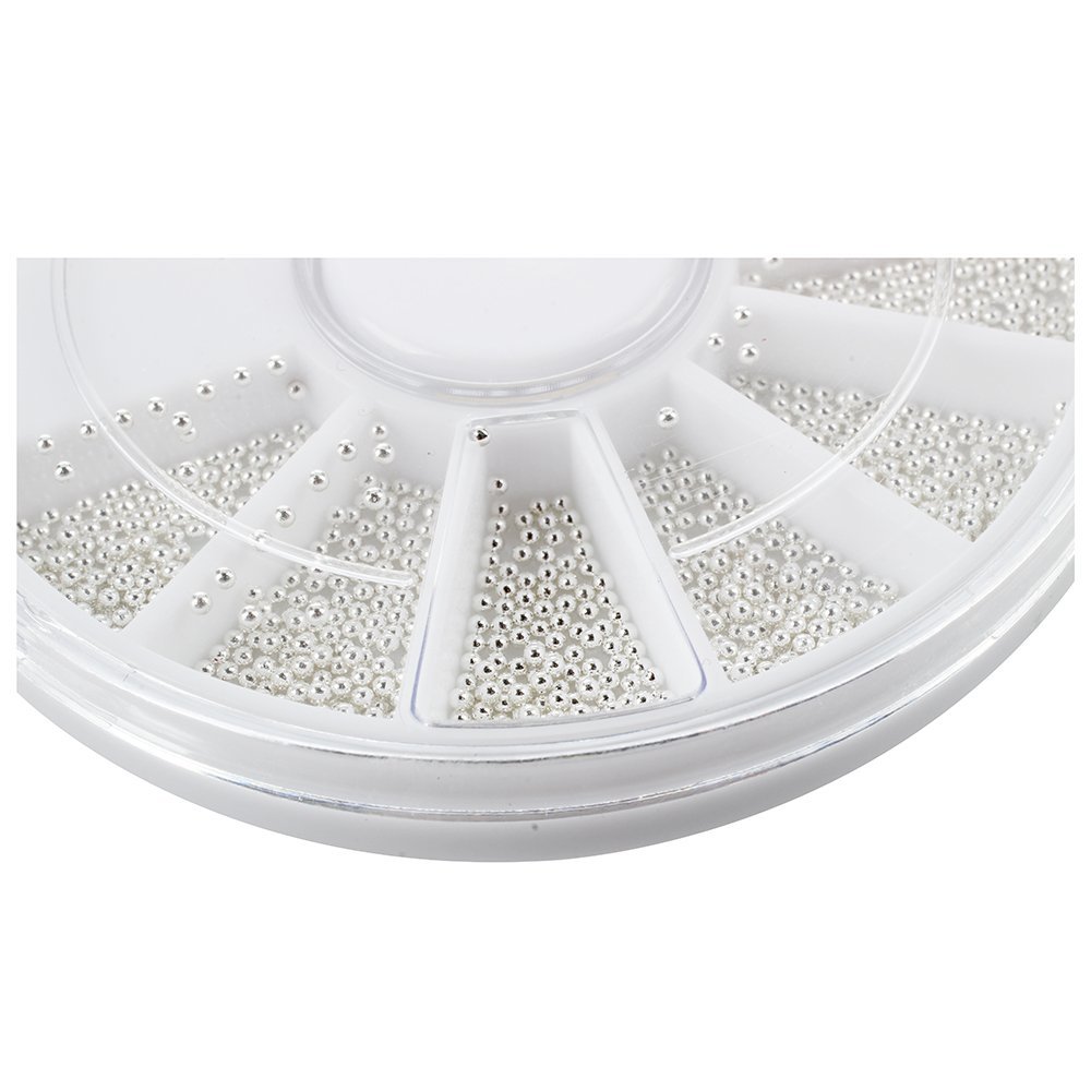 Шарики для дизайна ногтей Золото Серебро 300шт + Круг, фото №4