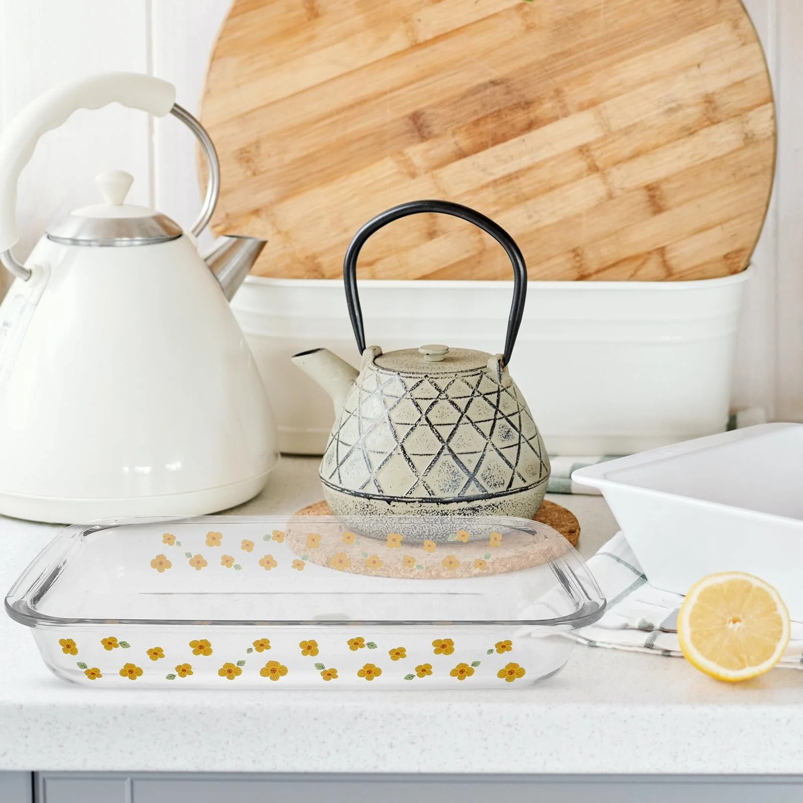 Форма для запекания прямоугольная стеклянная 22 L термостойкая, фото №9