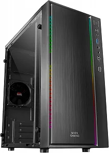 Корпус для ПК / Mars Gaming MCM / Mini Tower / Без БП / RGB-подсветка / Черный - Фото 1