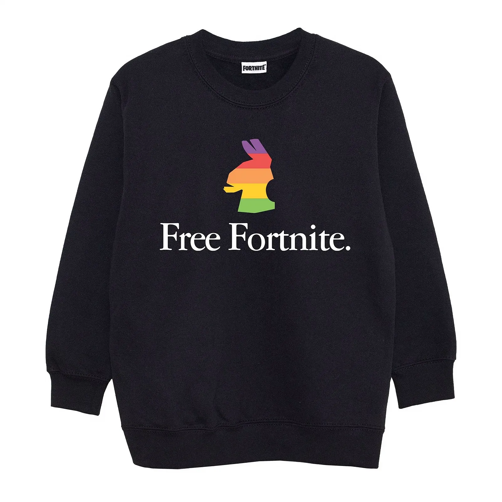 Світшот Popgear Free Fortnite Regenbogen-lama Чорний, фото №1