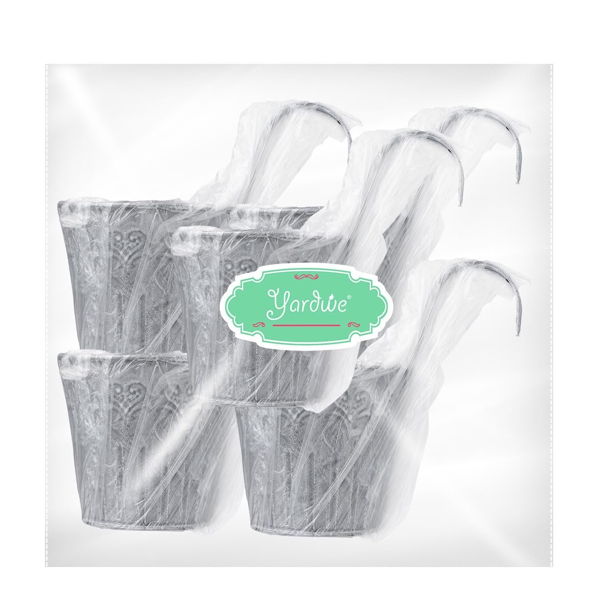 Подвесные горшки Yardwe Vintage металлические 5 шт., фото №7