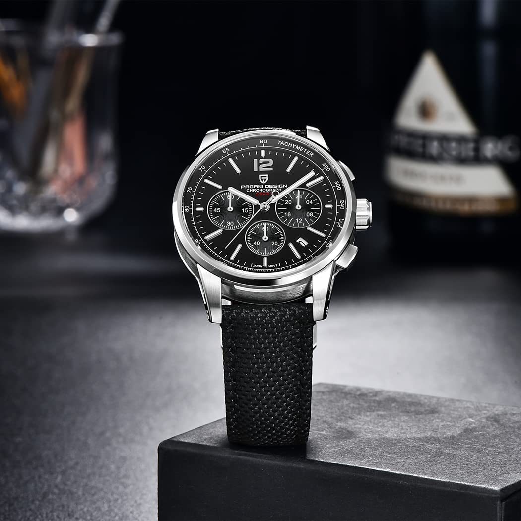 Чоловічий годинник Pagani Design Хронограф Аналоговий Кварц 100M Водонепроникний Нержавіюча сталь, фото №2