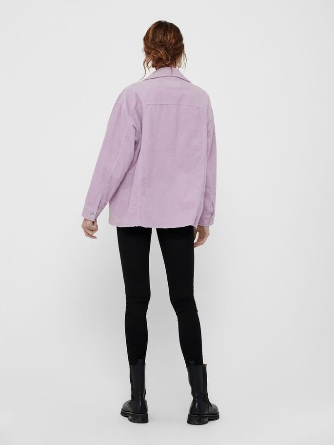Рубашка ONLY ONLBITTEN LIFE CORD SHACKET PNT NOOS 15182101 Orchid Bloom Сиреневый M, фото №5