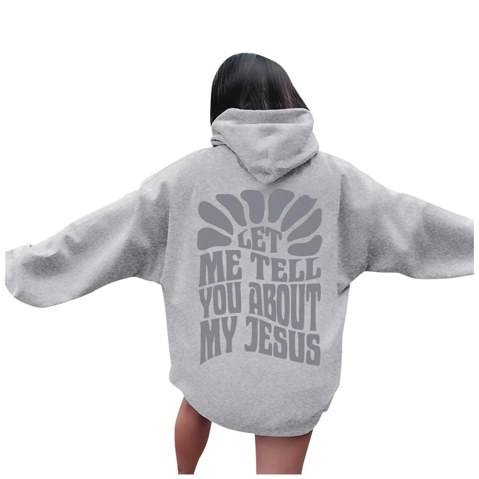 Женский Худи Классический Удлиненный Свитшот с капюшоном Спортивный для занятий в спортзале весенний, фото №2