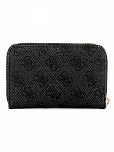 Гаманець GUESS Laurel II SLG Medium Zip Around Coal Logo synthetic.ua - Фото 1