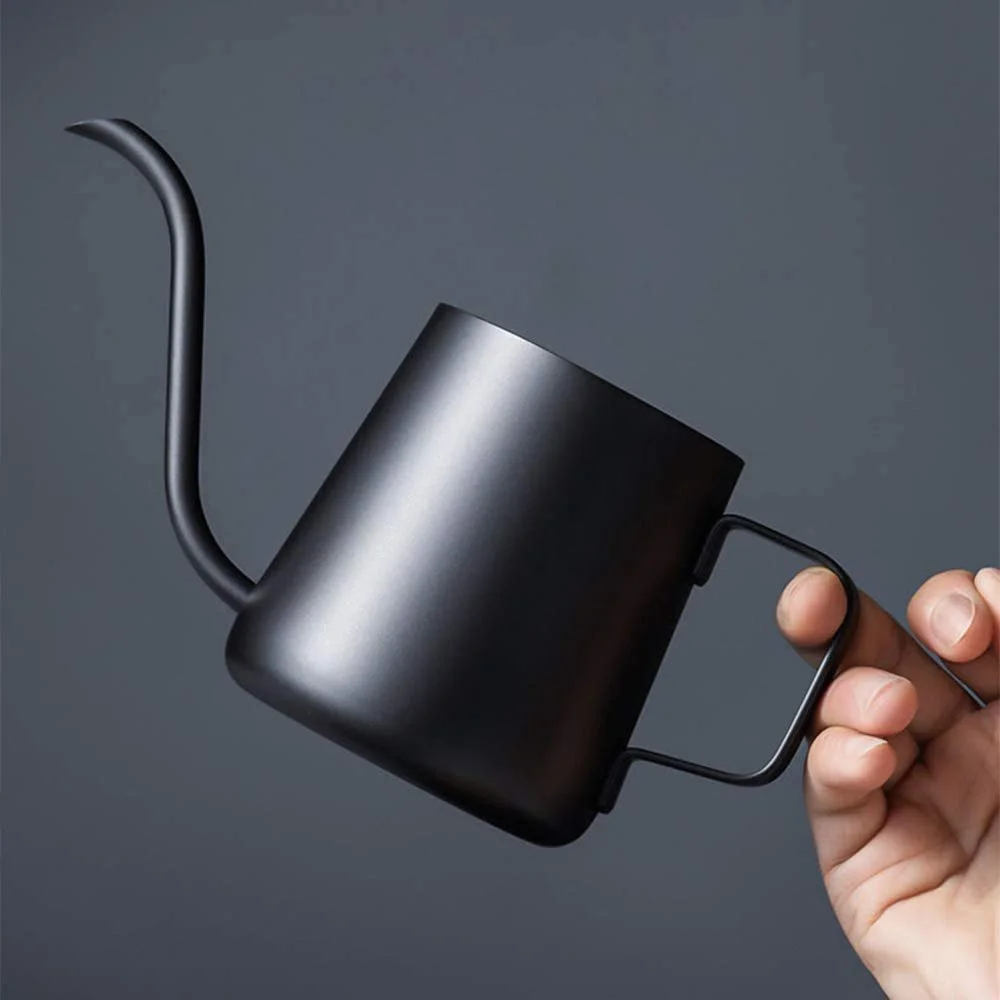 Кофейник Poeft 350 мл из нержавеющей стали с монтажным кронштейном, кофейник для капельного орошения, носик "гусиная шея", чайник для кофе с длинным носиком, фото №6