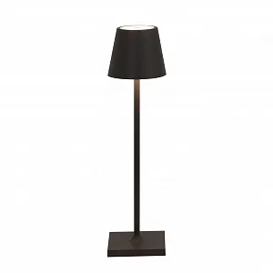 Настільна лампа Zafferano Poldina Micro бездротова акумуляторна сенсорна 2200-3000 K висота 27,5 см ⌀ 7 см Чорна - Фото 1