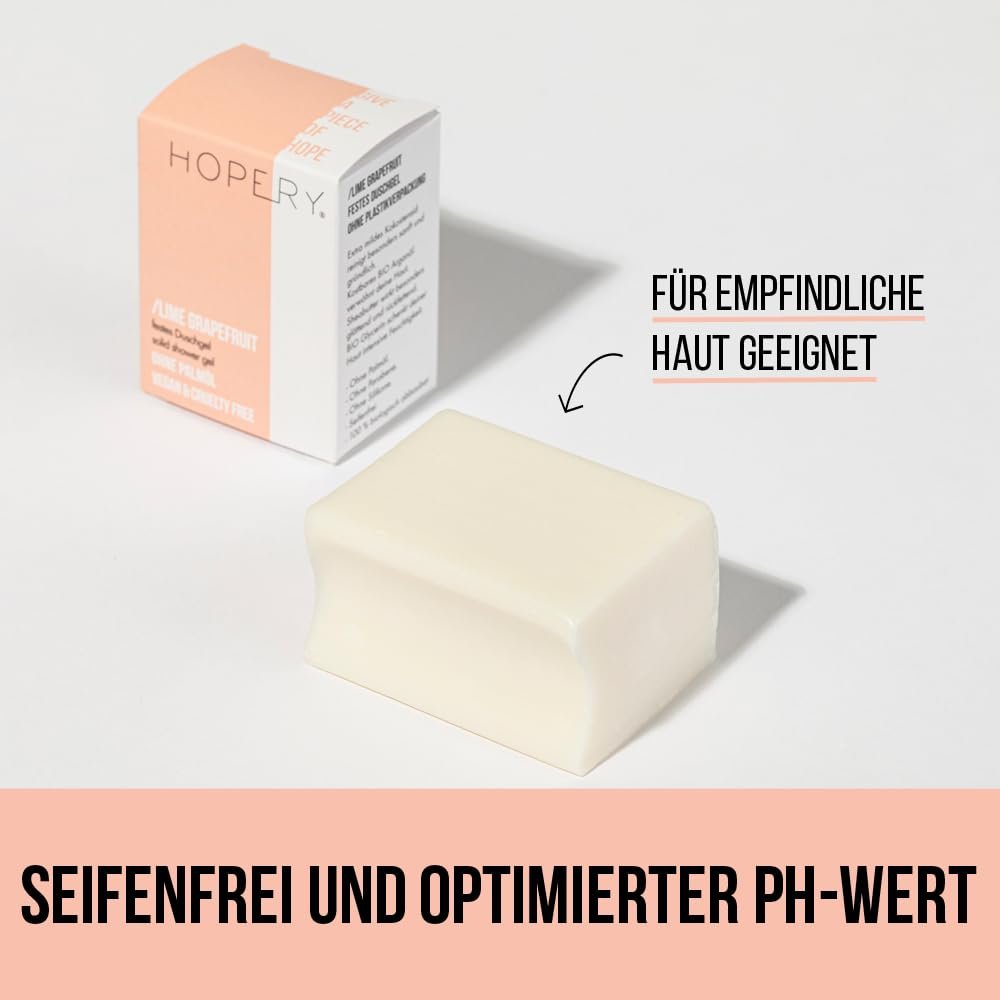 Твердий гель для душу Hopery Lime & Grapefruit 70 г, фото №5