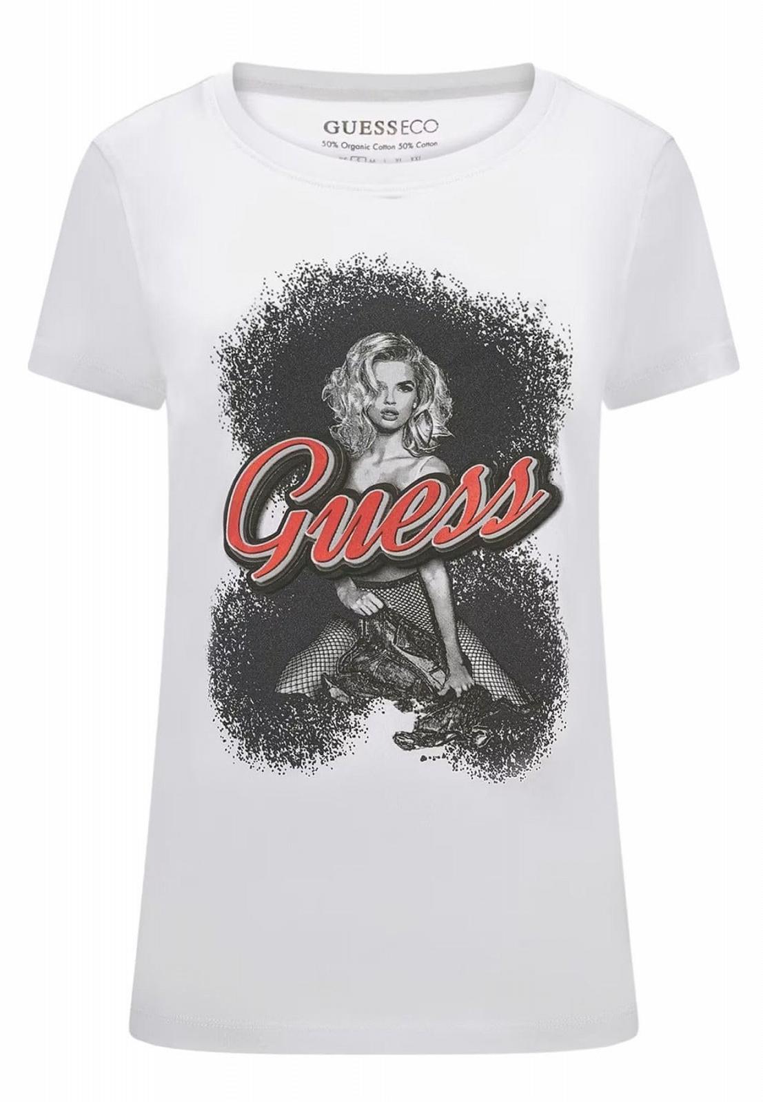 Женская футболка Guess - SS Guess Girl Easy Tee - Белая - S, фото №5