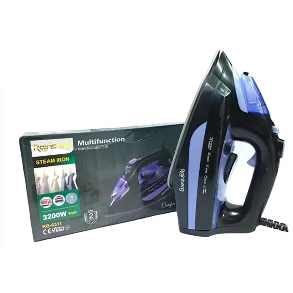 Утюг паровой Rainberg RB-6311 с керамической подошвой 3200W 2_009914, фото №3 Утюг паровой Rainberg RB-6311 с керамической подошвой 3200W 2_009914, фото №3
