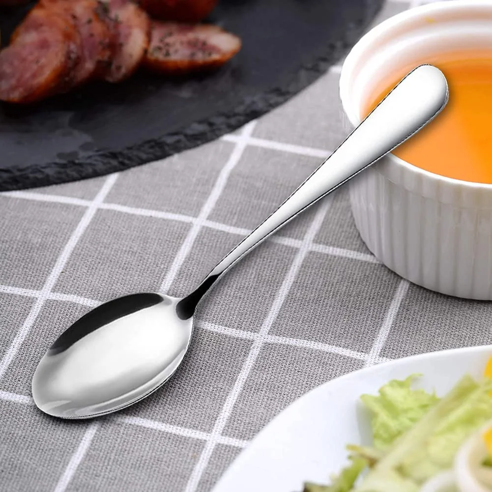 Чайні ложки 13.5 см Silver, нержавіюча сталь, AD-11, сріблястий, 8 шт, фото №4