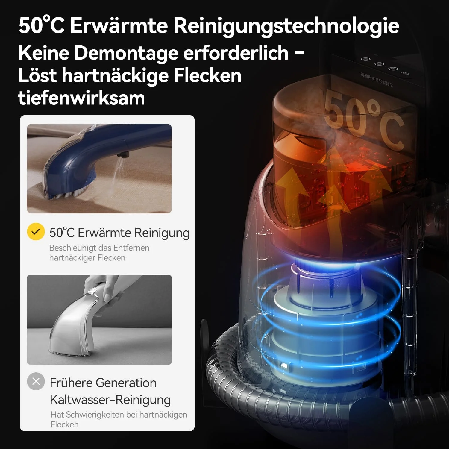 Пилосос та портативний очищувач плям 2-в-1 Deerma DEM-BY200 900 Вт 5 щіток, фото №3