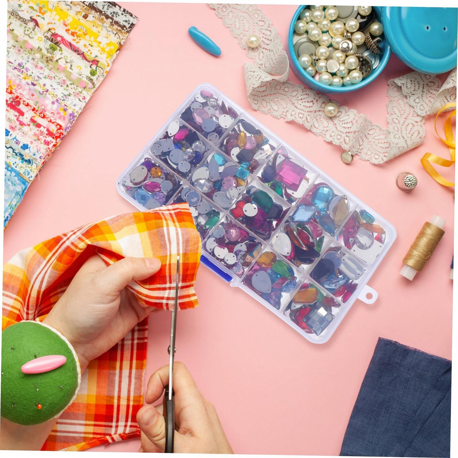 Акрилові Стрази Housoutil Набір для DIY з кольоровими плоскими, фото №5