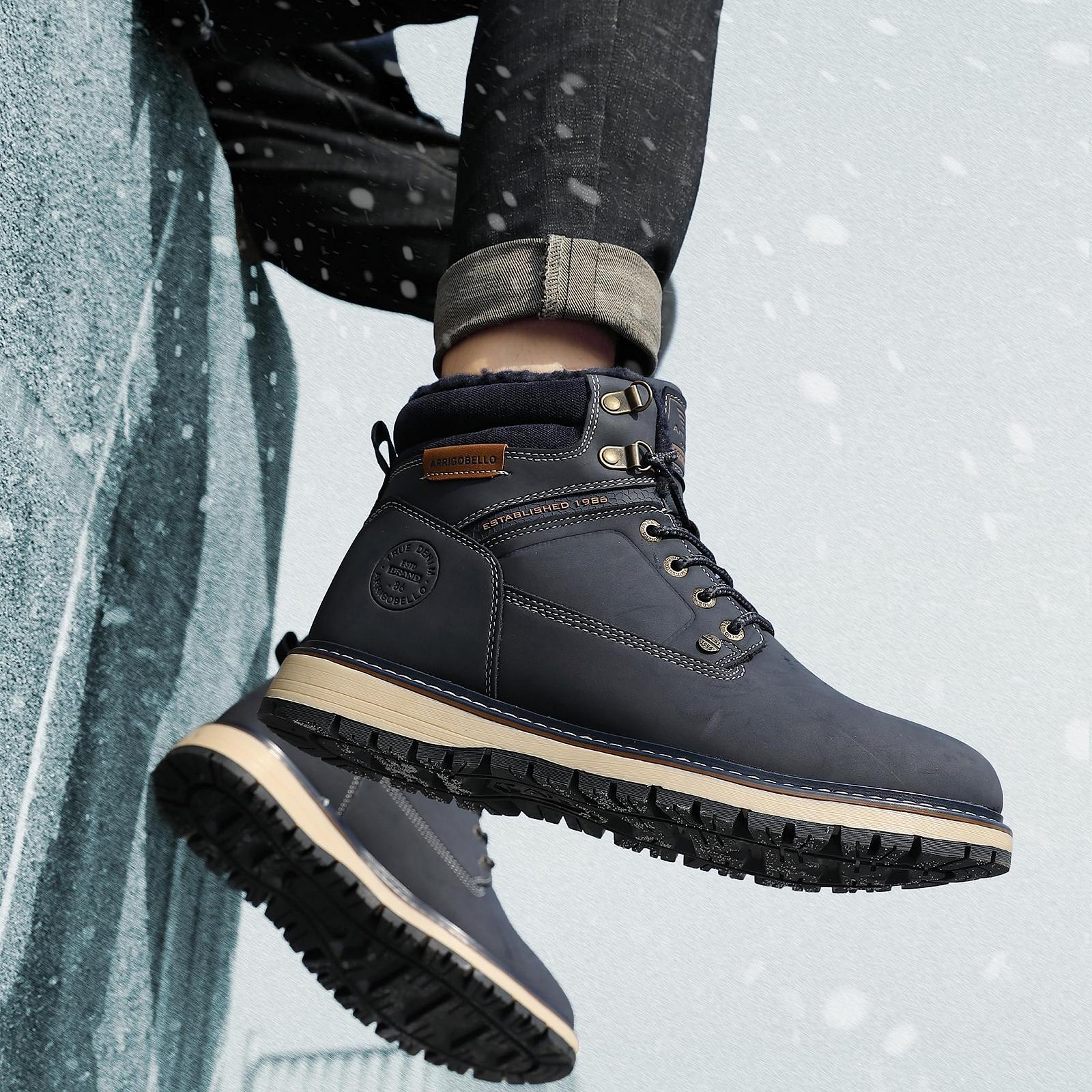Чоботи ARRIGO BELLO Winterschuhe Herren Winterstiefel Gefüttert Чорно-коричневий, фото №7