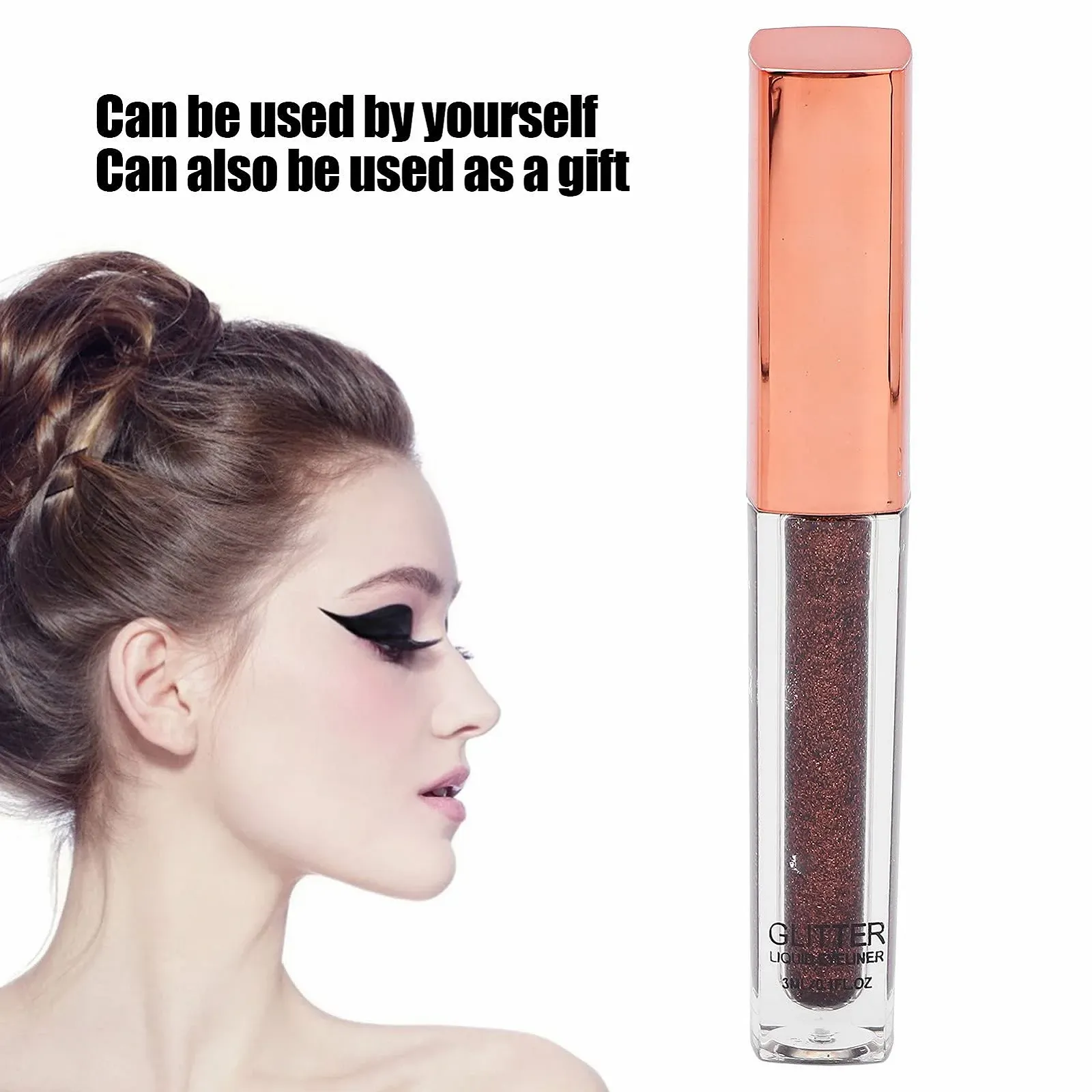 Рідка Підводка Glitter Liquid Eyeliner, рідка Matte Liquid Eyeliner, водостійка, стійка до плям, довговічна, фото №2