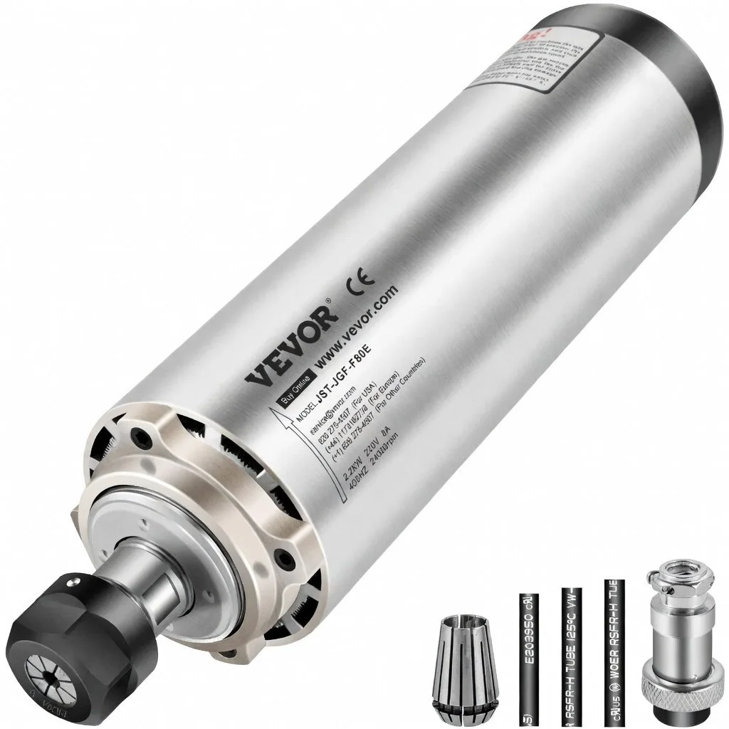 Шпиндельный двигатель VEVOR JST-JGF-80E Черно-серебряный, фото №1 Шпиндельный двигатель VEVOR JST-JGF-80E Черно-серебряный, фото №1