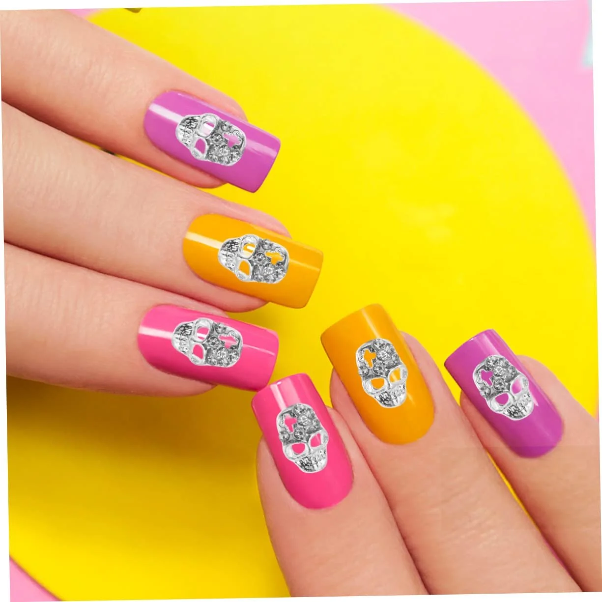 Наклейки для нігтів Череп Стрази для Хелловіну Декоративні, фото №4