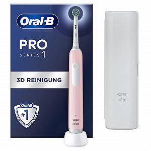 Зубна щітка електрична Oral-B Pro Series 1, 3 режими, датчик тиску, рожевий - Фото 1