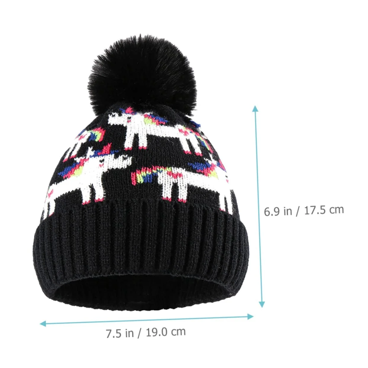 Вязаная шапка PACKOVE с жаккардовым узором единорога, фото №6 Вязаная шапка PACKOVE с жаккардовым узором единорога, фото №6