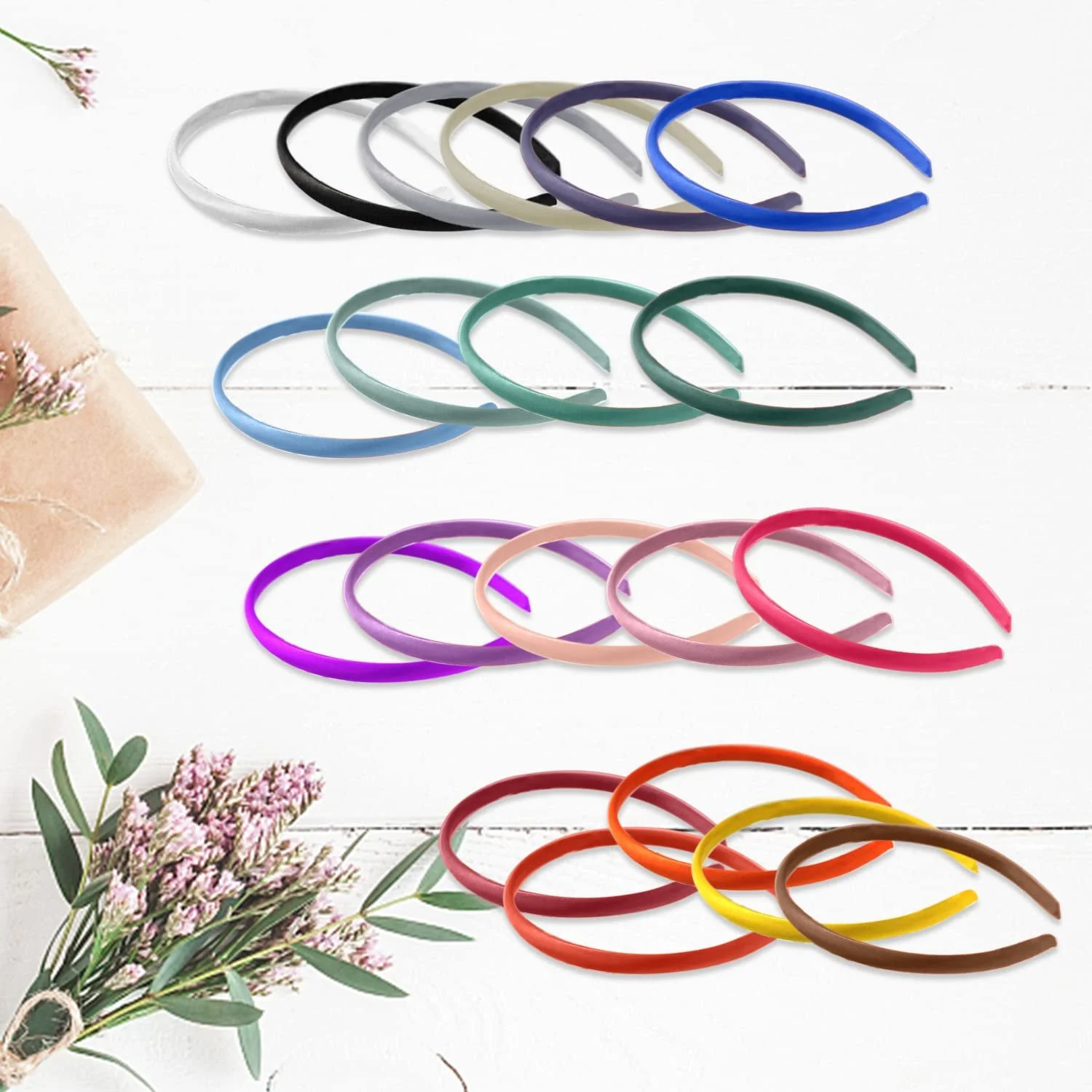 Обруч Атласный Однотонный, фото №6