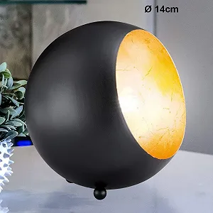 Настільна лампа Reality Leuchten Billy R50101032 Метал E14 Чорний матовий/Золото synthetic.ua - Фото 1