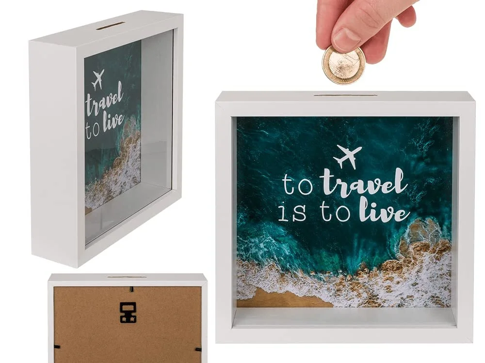 Скарбничка для подорожей makio "to travel is to live" Дерев'яна рама, фото №2