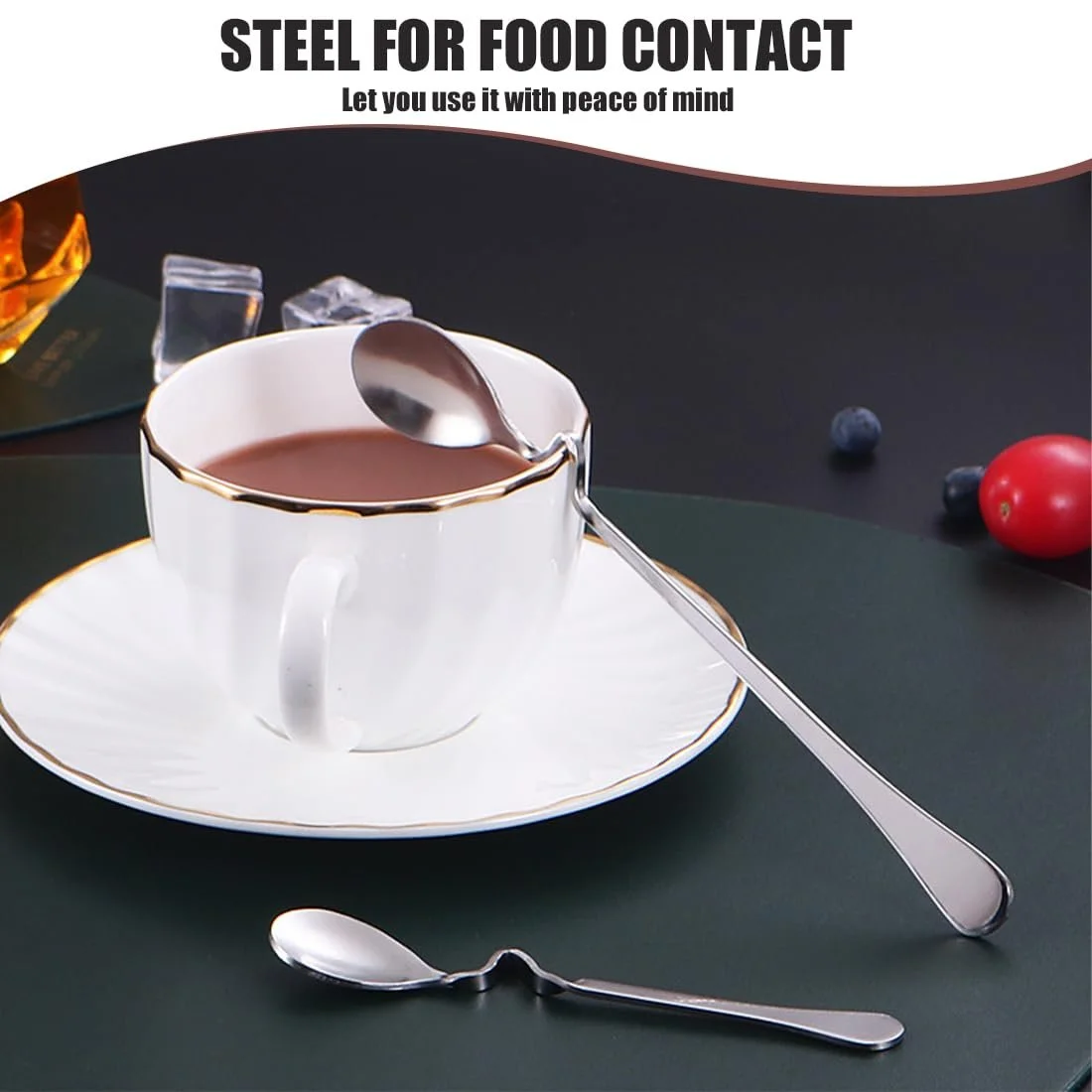 Ложка для меда из нержавеющей стали, 4 шт, фото №4