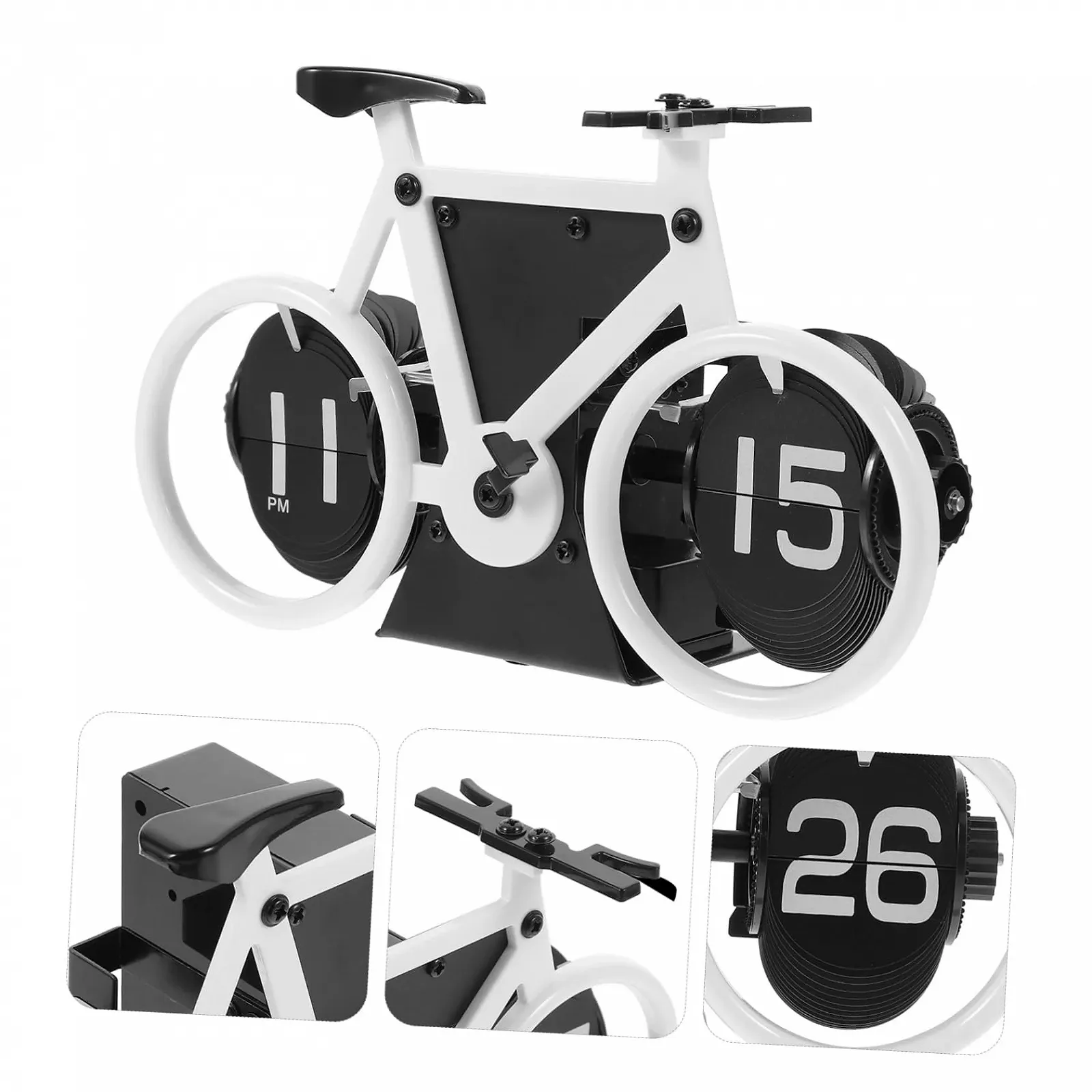 Настільний годинник у античному стилі FUNOMOCYA Білий, фото №4