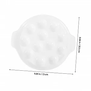 Форма для запікання равликів GLEAVI на 12 комірок Керамічна З ручкою Біла synthetic.ua - Фото 1