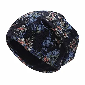 Шапка-бини ZLYC Женская зимняя вязаная Цветы Тюрбан - Фото 1