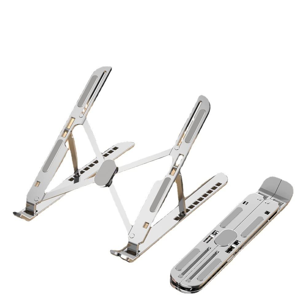 Подставка для ноутбука портативная складная, подставка для ноутбука, подставка для компьютера для стола, регулируемая алюминиевая подставка для ноутбука, для MacBook Air Pro, HP Lenovo Dell и всех других ноутбуков 11-17 дюймов, фото №1