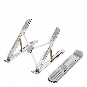 Подставка для ноутбука портативная складная, подставка для ноутбука, подставка для компьютера для стола, регулируемая алюминиевая подставка для ноутбука, для MacBook Air Pro, HP Lenovo Dell и всех других ноутбуков 11-17 дюймов - Фото 1