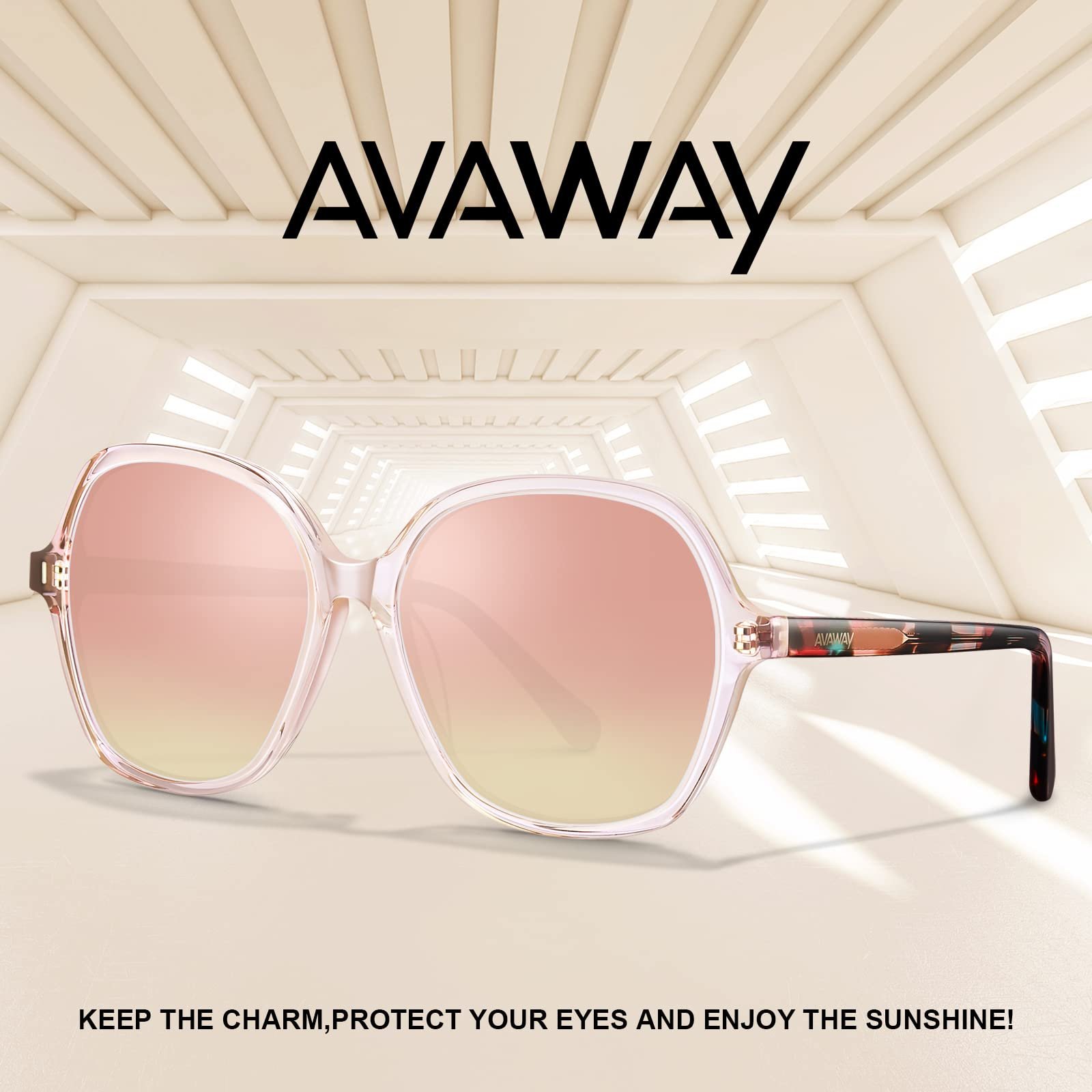 Великі Модні Поляризовані Сонцезахисні Окуляри AVAWAY для Жінок, Ацетатна Оправа, Великий Розмір, UV 400 Захист, фото №4 Великі Модні Поляризовані Сонцезахисні Окуляри AVAWAY для Жінок, Ацетатна Оправа, Великий Розмір, UV 400 Захист, фото №4