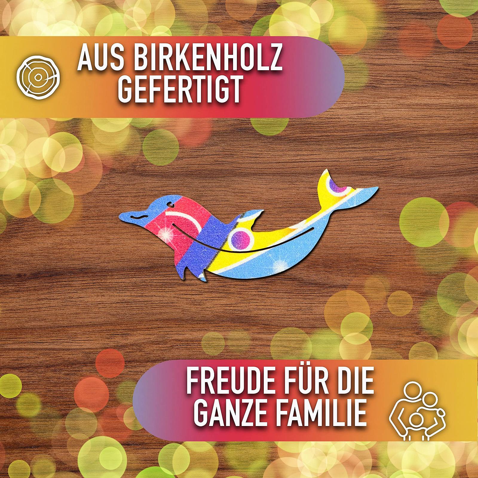 Пазл деревянный Dancing Dolphin Дельфин 285 элементов XL, фото №7