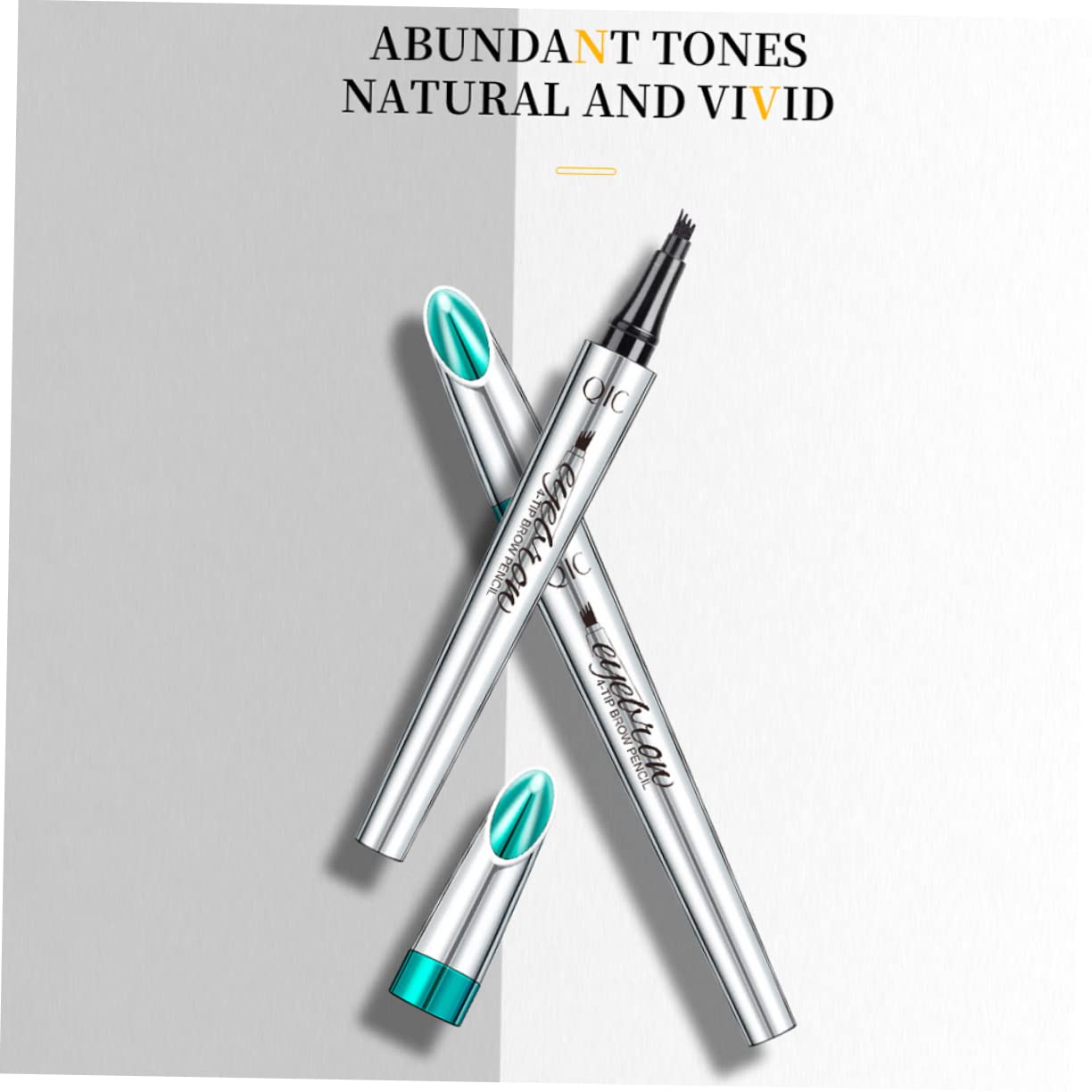 Карандаш для бровей HAPINARY Brow Tool темно-коричневый с четырьмя головками, фото №6