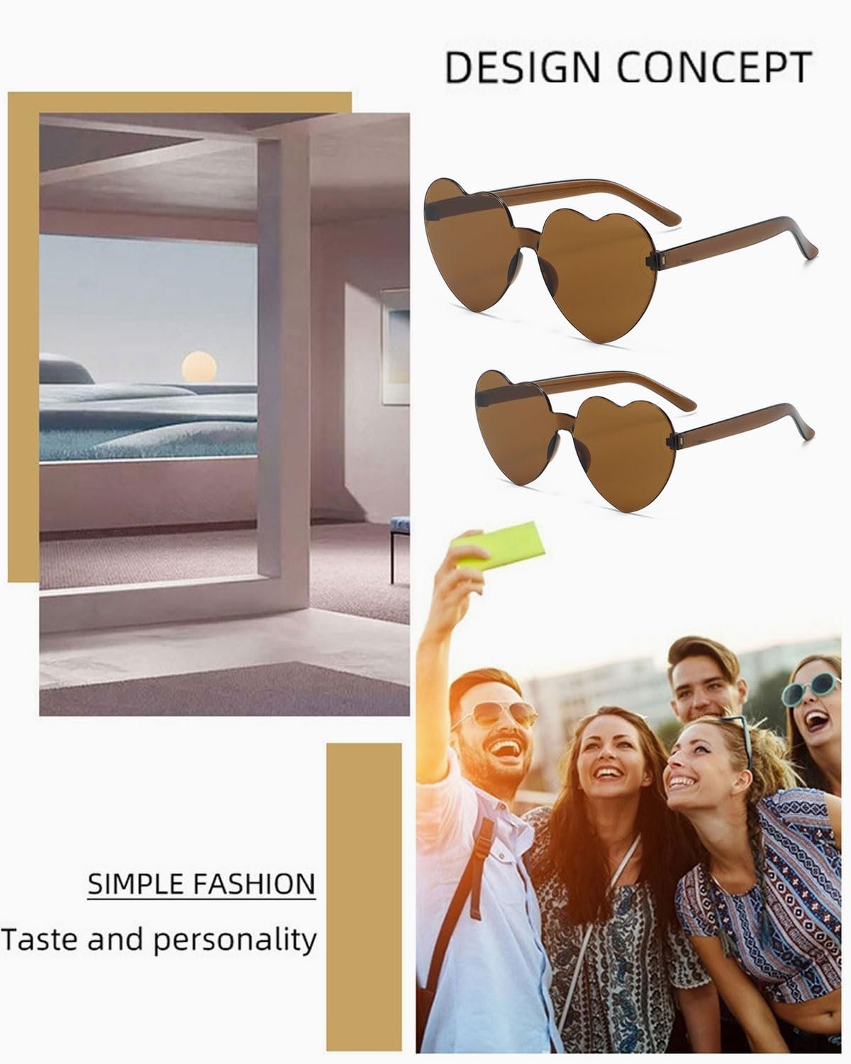 Солнцезащитные Очки BARRU В форме Сердца, фото №5